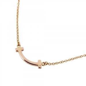 Tiffany T Smile Mini Necklace in 18K Pink Gold for Women